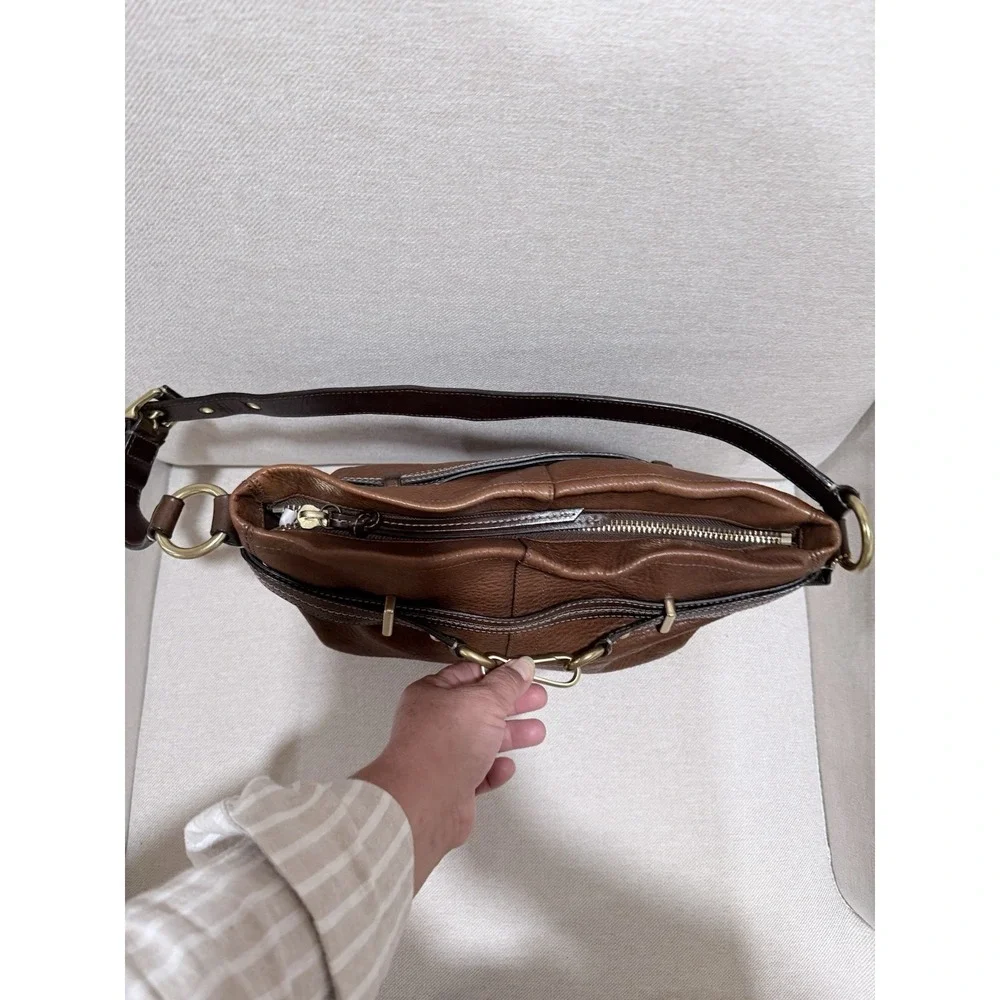 COACH Vintage Hampton‎ Horsebit Burnished Leather Ergo Bag